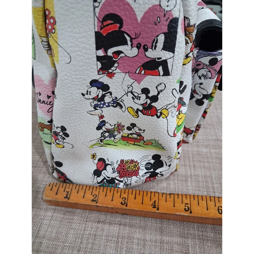 Disney Parks Mickey Minnie Mouse Comic Strip Satchel Bag White Multi F964-3476-9